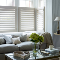 Cafe Style Living Room Shutters Pearl Hybrawood