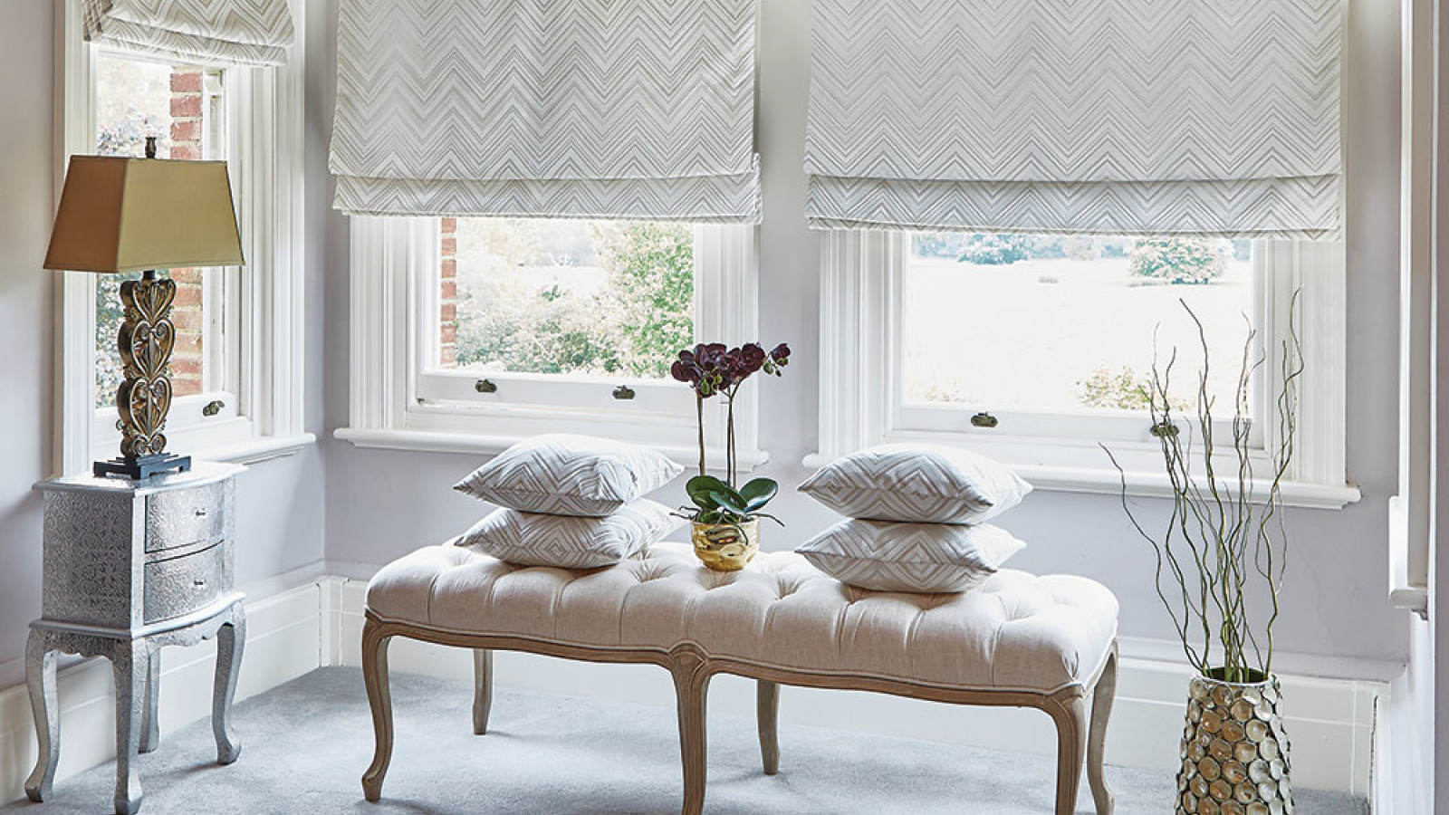 4. Apache Oyster Roman Blinds from SLX Window Blinds