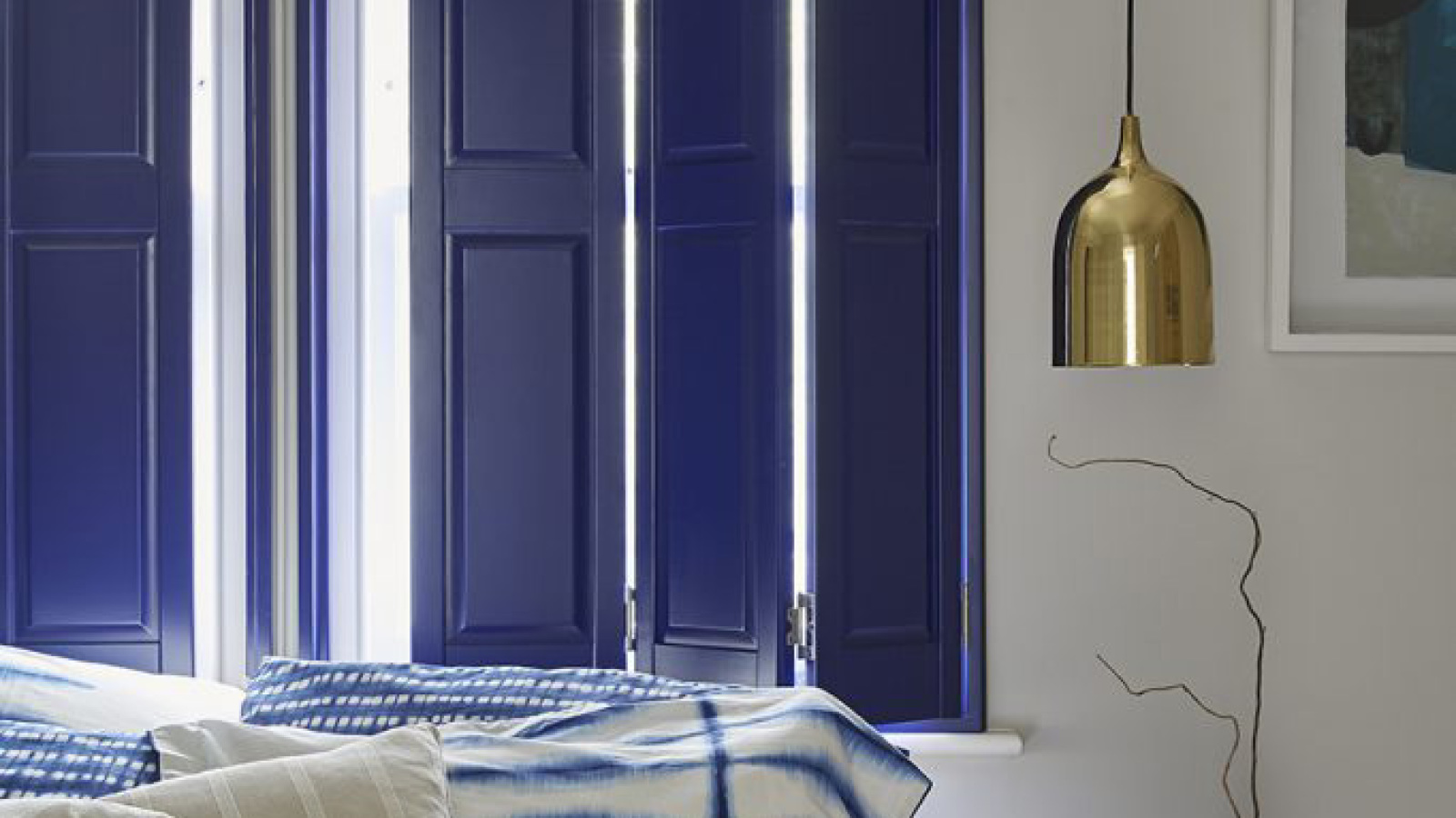 Blue Bedroom Solid Shutters